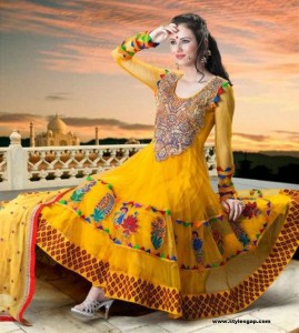 Beautiful-Yellow-Frock-latest-Designe