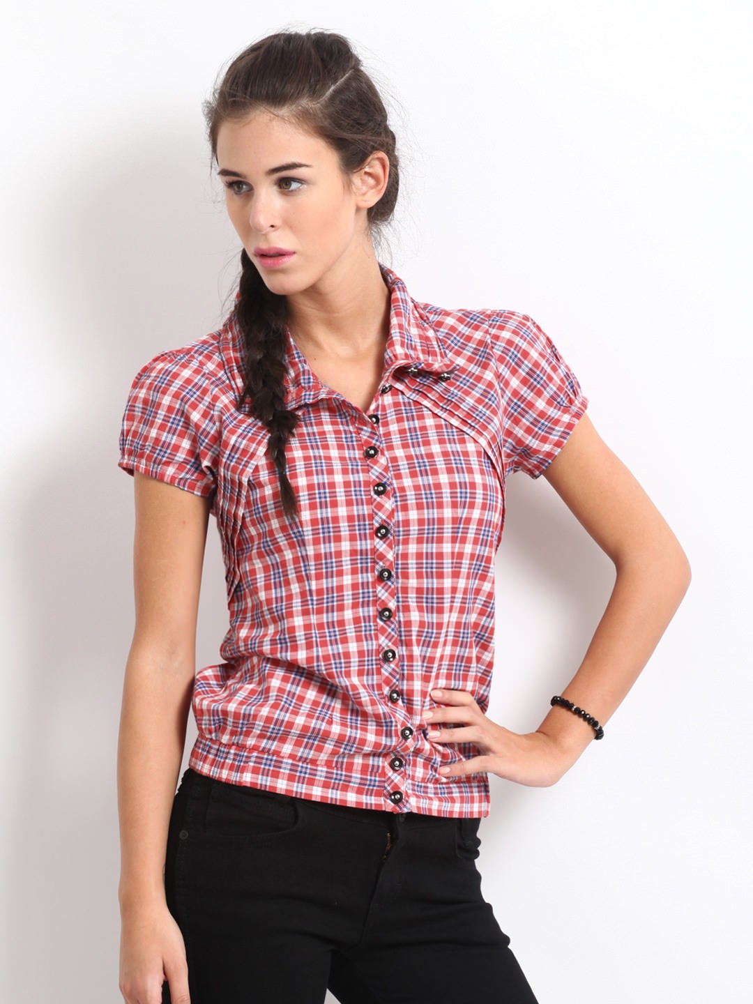 Roadster-Women-Red-&-Blue- Ladies Tops and Shirts By Best Brands