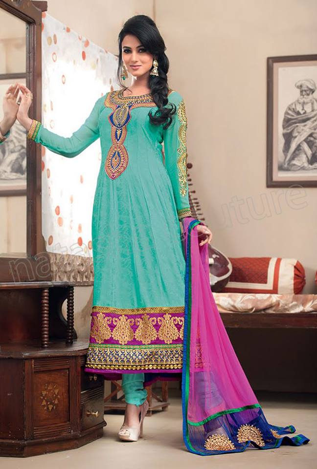 Latest Indian and Asian Anarkali Frocks and Dresses 2014-2015  (12)