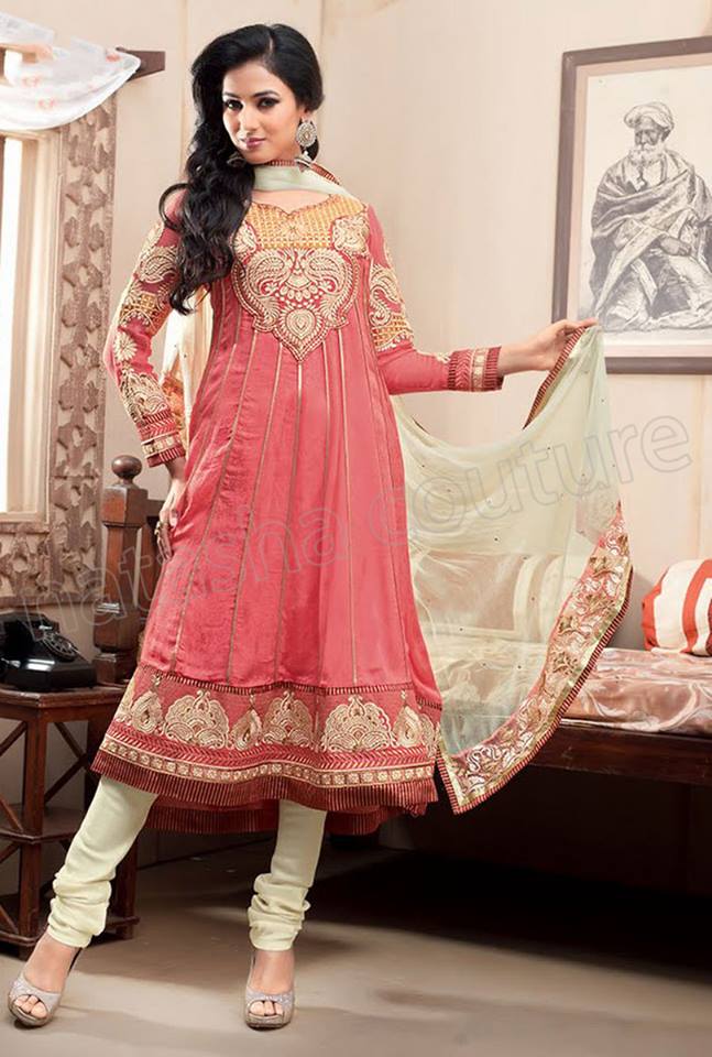 Latest Indian and Asian Anarkali Frocks and Dresses 2014-2015  (6)