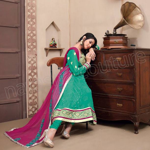 Latest Indian and Asian Anarkali Frocks and Dresses 2014-2015  (8)