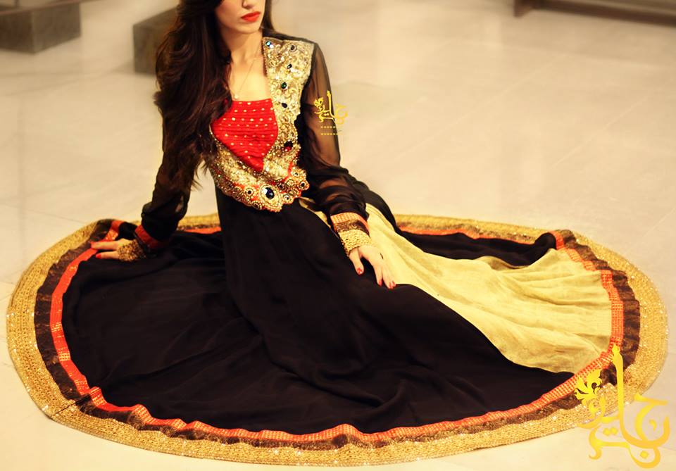 Latest Party wear Fancy Formal Dresses Collection for women by Jannat Nazir 2014-2015 (13)