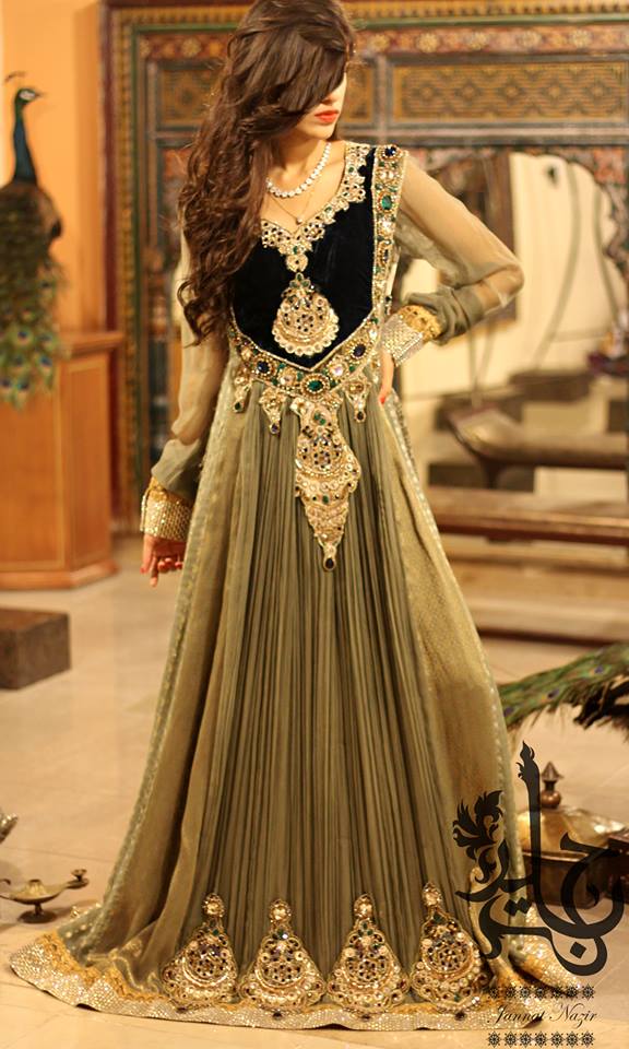 Latest Party wear Fancy Formal Dresses Collection for women by Jannat Nazir 2014-2015 (7)