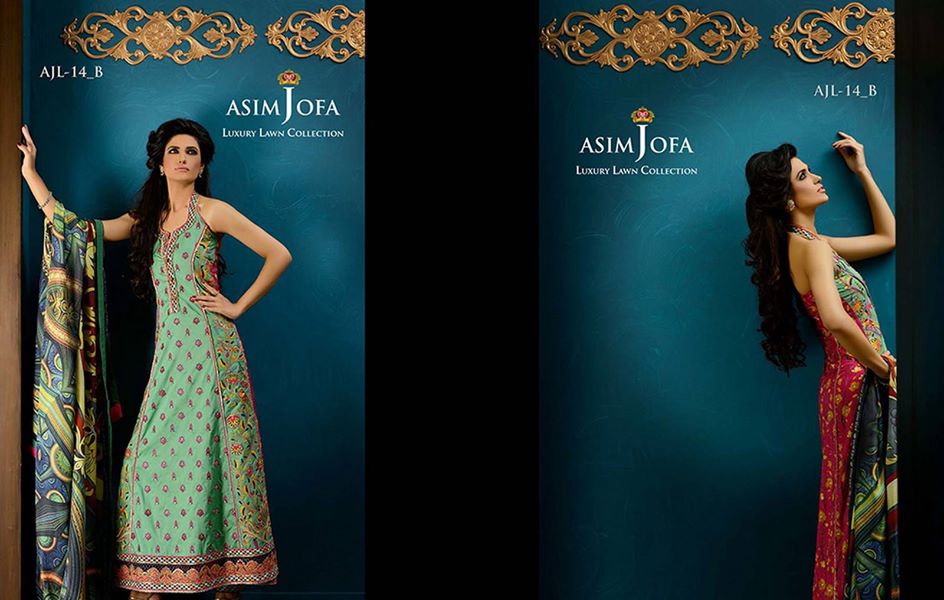 Asim Jofa Luxury Embroidered Lawn Formal dress Summer Collection 2014-2015 (8)