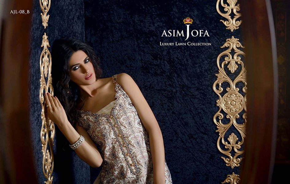 Asim Jofa Luxury Formal embroidered Lawn Collection for women 2014-2015 (6)