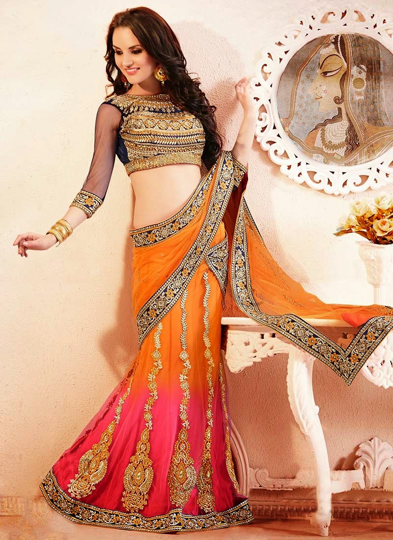 Latest Indian and Asian Designer Party wear and wedding Saree Collection for Women 2014-2015 (4)