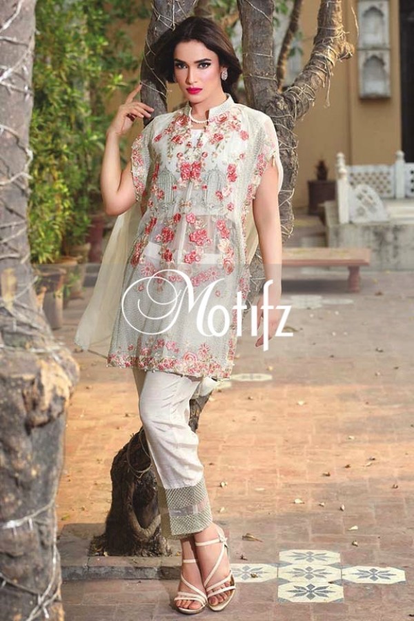 Motifz Embroidered Crinkle Chiffon Dresses Best Eid Collection 2016-2017 (18)