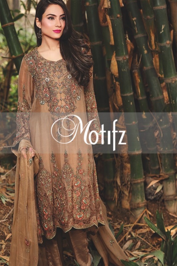 Motifz Embroidered Crinkle Chiffon Dresses Best Eid Collection 2016-2017 (25)