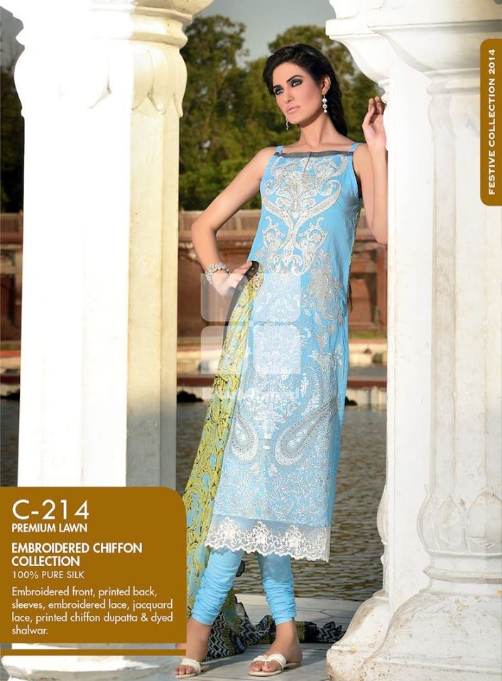 Women Latest Collection of Formal Wear Fancy * Embroidered Festive Dresses By Gul Ahmed  (11)