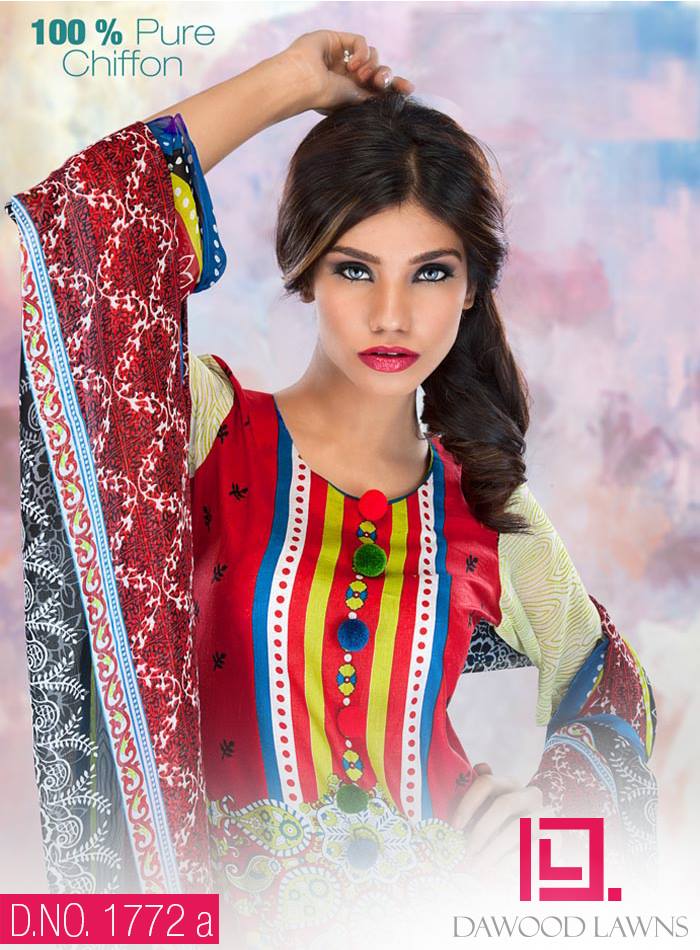 New Stylish and Fancy Chiffon & Khaddar Winter Dresses Eid ul Azha Collection 2014-2015 by Dawood Textiles Mill (3)