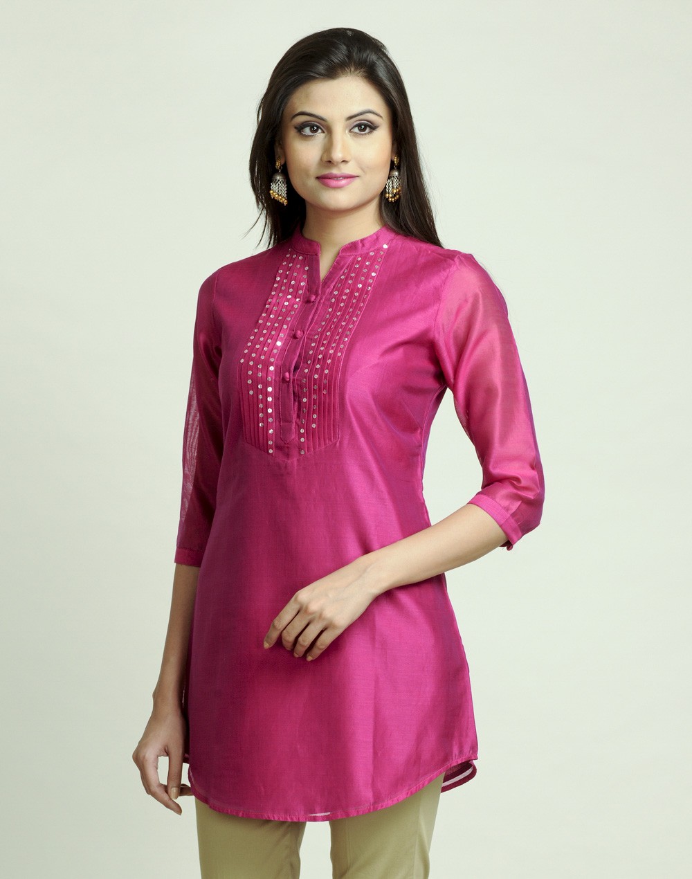 designs of silk kurtis