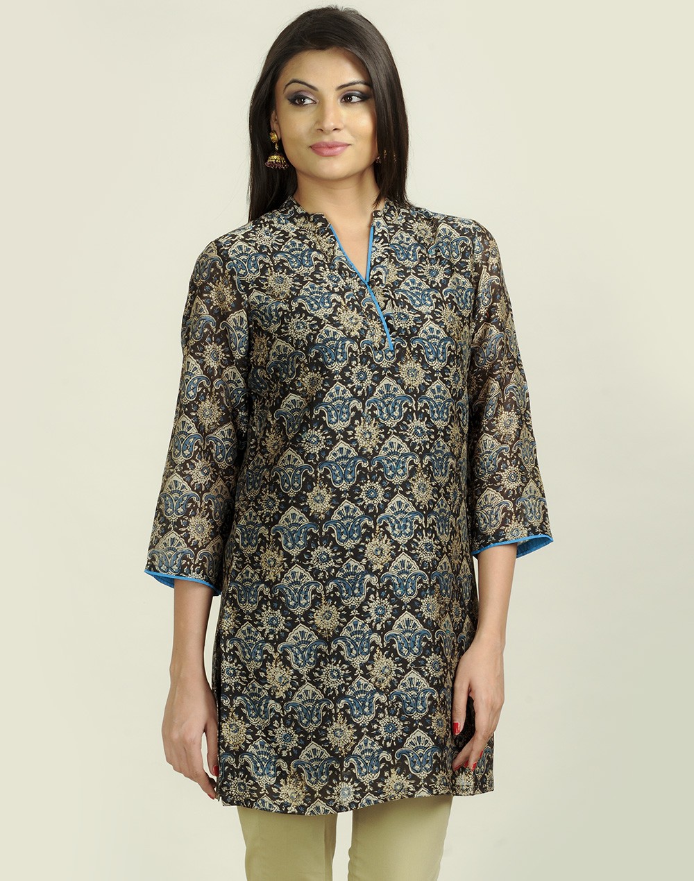 Latest Women Best Kurti Designs Collection For Winter by Fabindia 2015-2016 (30)