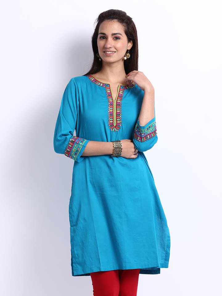 Latest Women Best Kurti Designs Collection For Winter by Fabindia 2015-2016 (7)