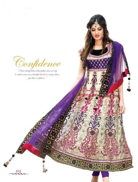 New Indian Fashion Long Shirt Anarkali Dresses for Girls 2014-2015  Fancy Embroidered Collection (14)
