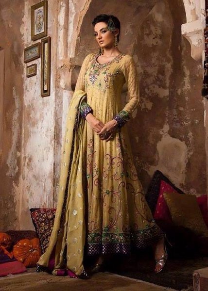 New Indian Fashion Long Shirt Anarkali Dresses for Girls 2014-2015  Fancy Embroidered Collection (20)