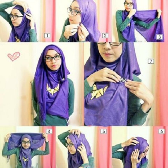 Latest Hijab Styles & Designs Tutorial with Pictures for Modern Girls 2015 (13)