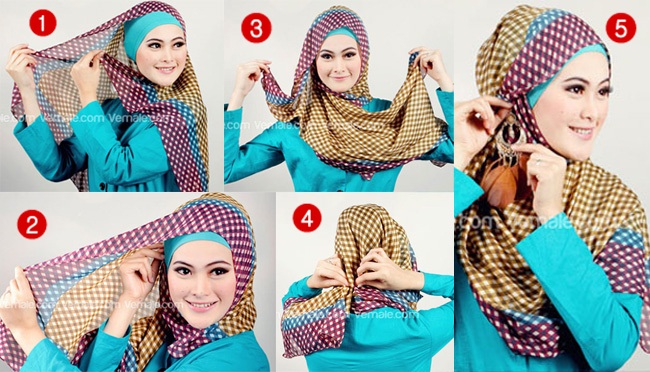 Latest Hijab Styles & Designs Tutorial with Pictures for Modern Girls 2015 (25)
