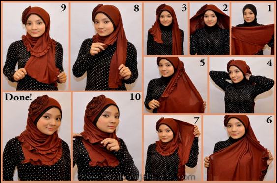 Latest Hijab Styles & Designs Tutorial with Pictures for Modern Girls 2015 (28)
