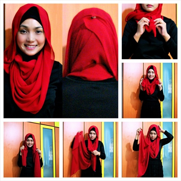 Latest Hijab Styles & Designs Tutorial with Pictures for Modern Girls 2015 (3)
