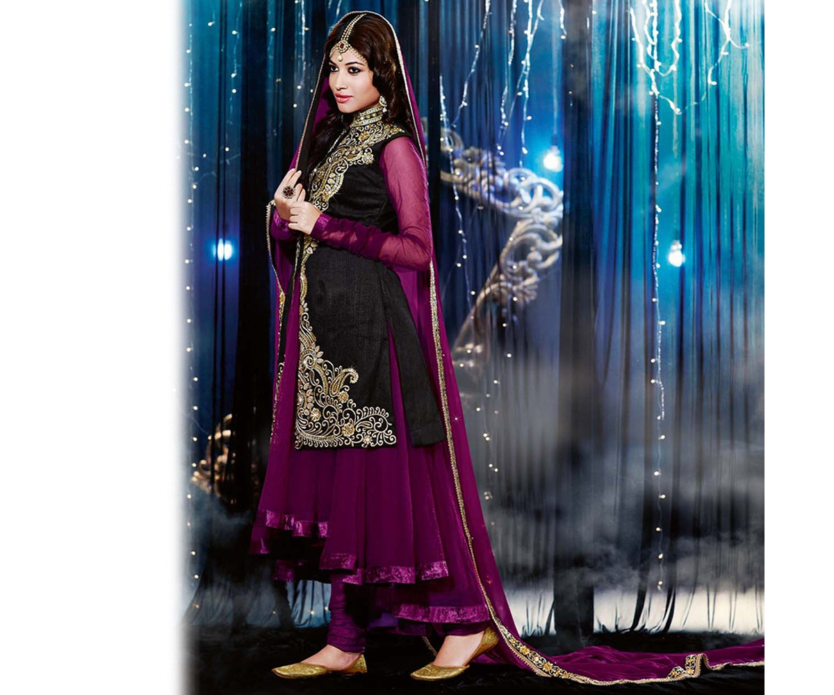 Latest Indian Designer Collection Jacket Styled Dresses Anarkali Suits for Girls 2014-2015 (23)