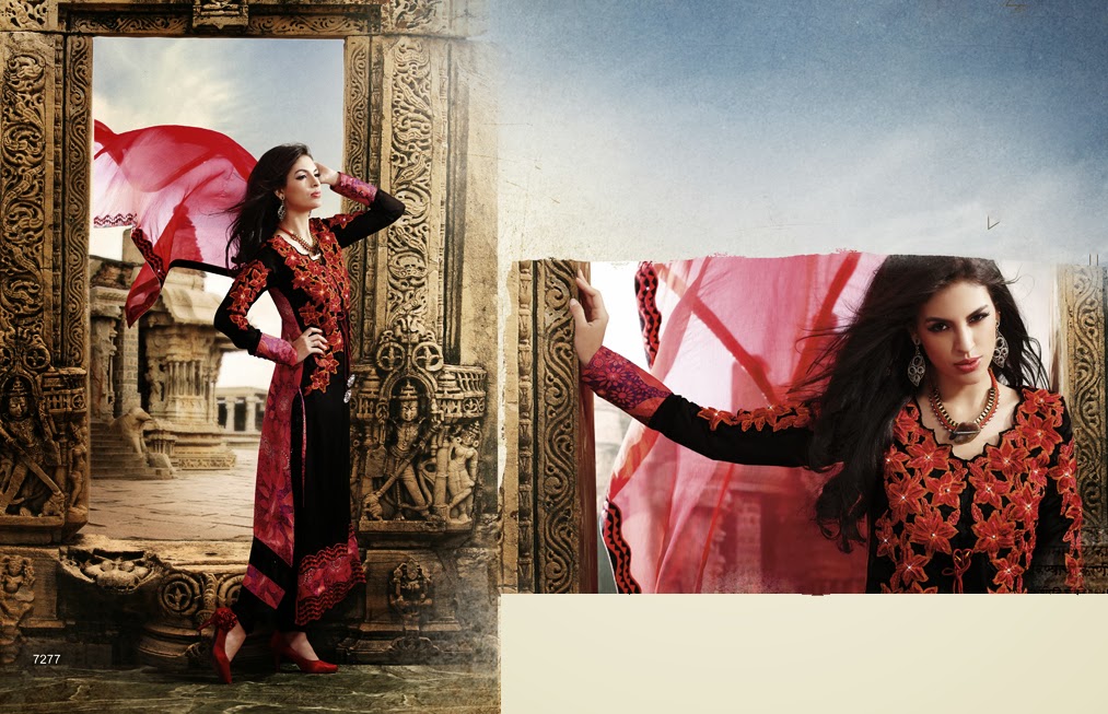 Latest Indian Designer Collection Jacket Styled Dresses Anarkali Suits for Girls 2014-2015 (7)