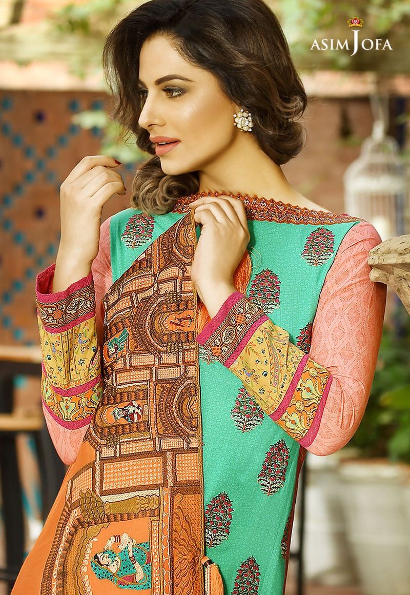 Asim Jofa Winter Shawl Dresses Collection 2017-2018 (22)