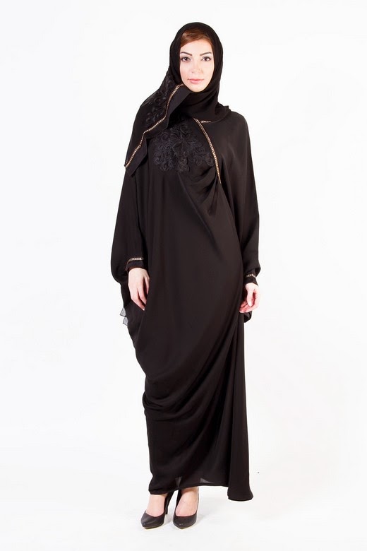 Latest Arabian Abaya Designs with Hijab Collection for Women 2015-2016 (1)