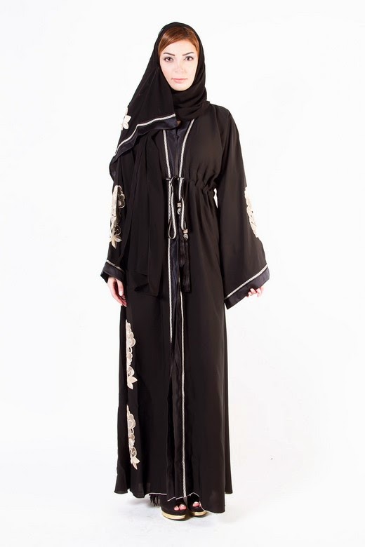 Latest Arabian Abaya Designs with Hijab Collection for Women 2015-2016 (2)