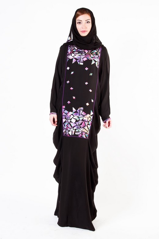 Latest Arabian Abaya Designs with Hijab Collection for Women 2015-2016 (3)