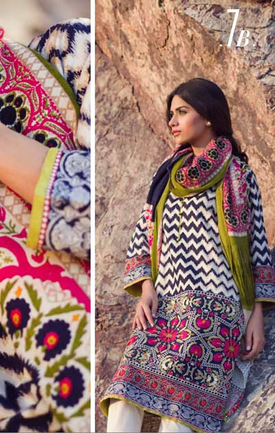 Sana Safinaz Latest Designer Winter Shawl Dresses Collection 2014-2015 for Women (10)