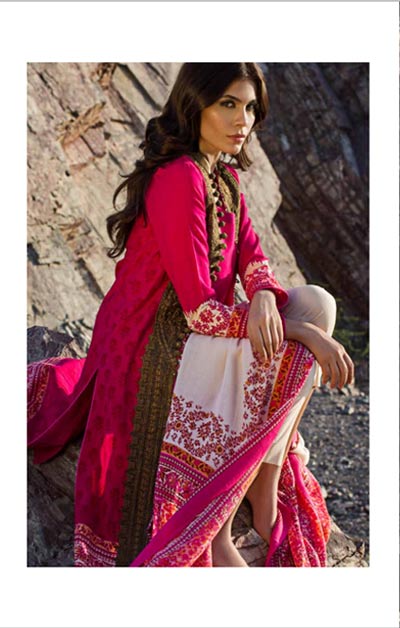 Sana Safinaz Latest Designer Winter Shawl Dresses Collection 2014-2015 for Women (22)