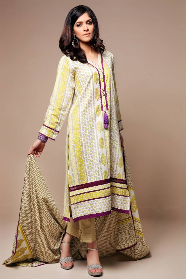 Satrangi By Bonanza Latest Cambric Collection Ready To wear Dresses for Ladies 2014-2015 (1)