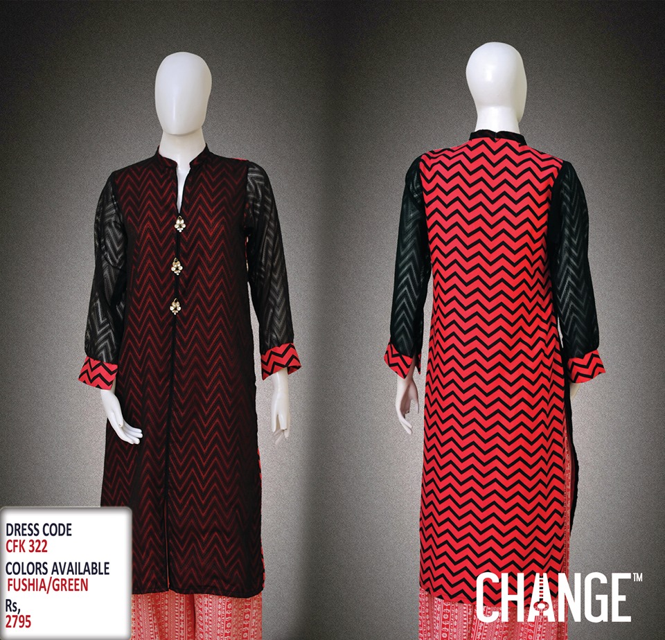 Latest Women Trendy & Stylish Kurta designs by Change Kurta Collection 2015-2016 (17)