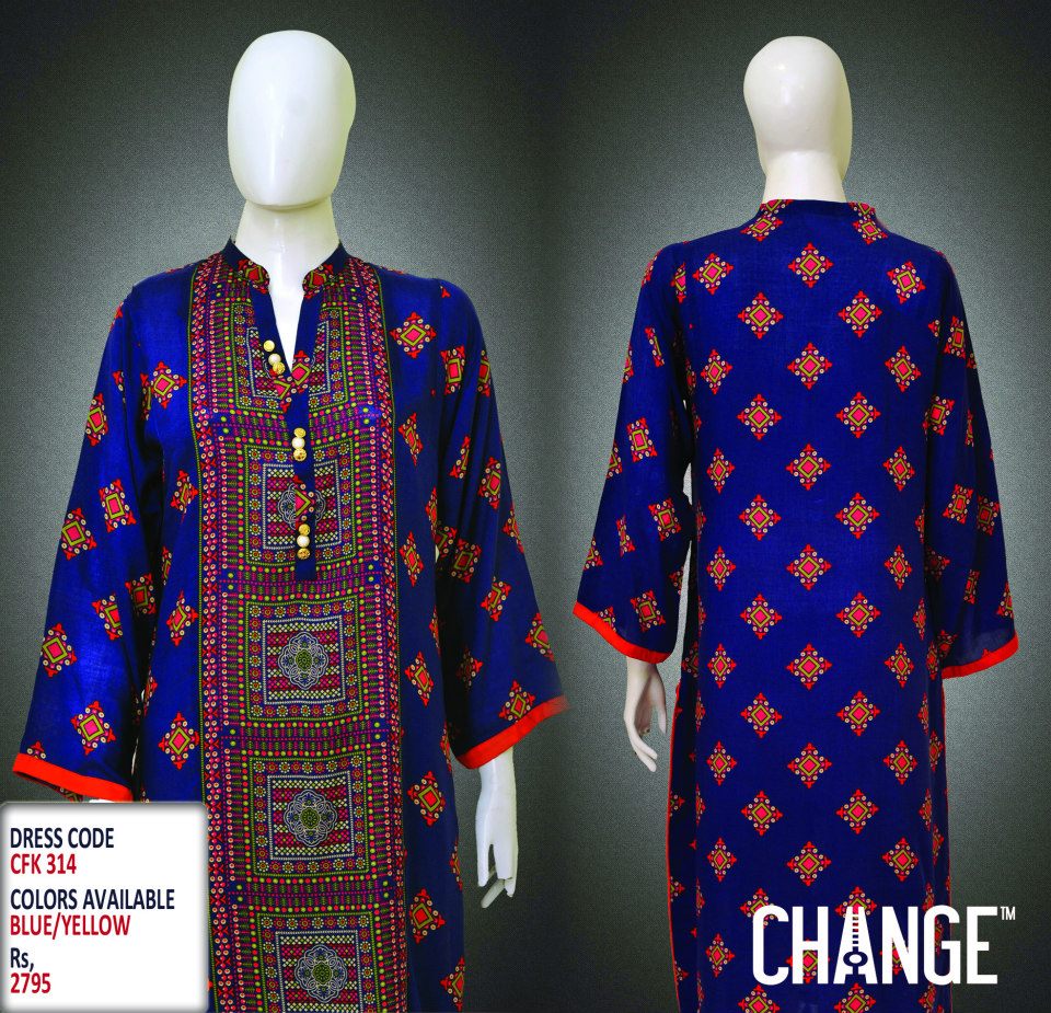 Latest Women Trendy & Stylish Kurta designs by Change Kurta Collection 2015-2016 (25)