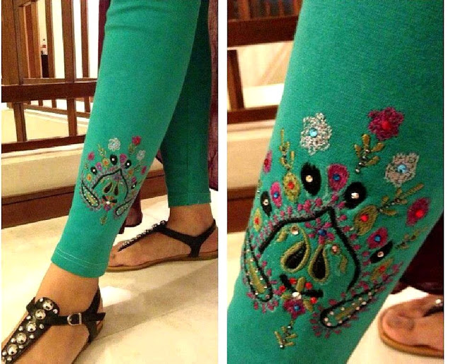 Latest Styles & Designs of Women Printed Embroidered Tights, Leggings & Capri Collection 2015-2016 (16)