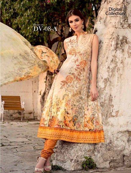 Five Star Textile Mills Latest Summer Collection Digital Printed Lawn Embroidered Dresses 2015  (12)