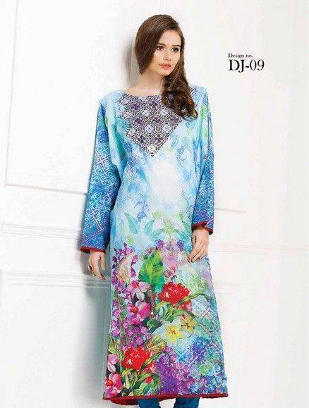 Five Star Textile Mills Latest Summer Collection Digital Printed Lawn Embroidered Dresses 2015  (19)
