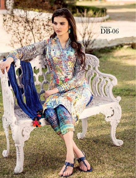 Five Star Textile Mills Latest Summer Collection Digital Printed Lawn Embroidered Dresses 2015  (20)