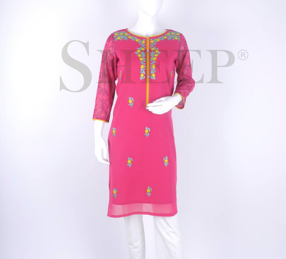 Latest Designs of Casual Formal Kurtis Fancy Embroidered Collection by SHEEP 2015-2016 (3)