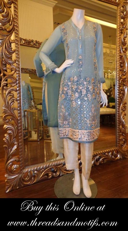 Latest Eid festival Fancy Summer Dresses By Threads & Motifs Formal Collection 2015-2016 (16)