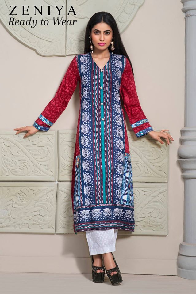 Zeniya Lawn by Deepak Perwani Summer Spring Ready To Wear Dresses Collection 2015 (11)