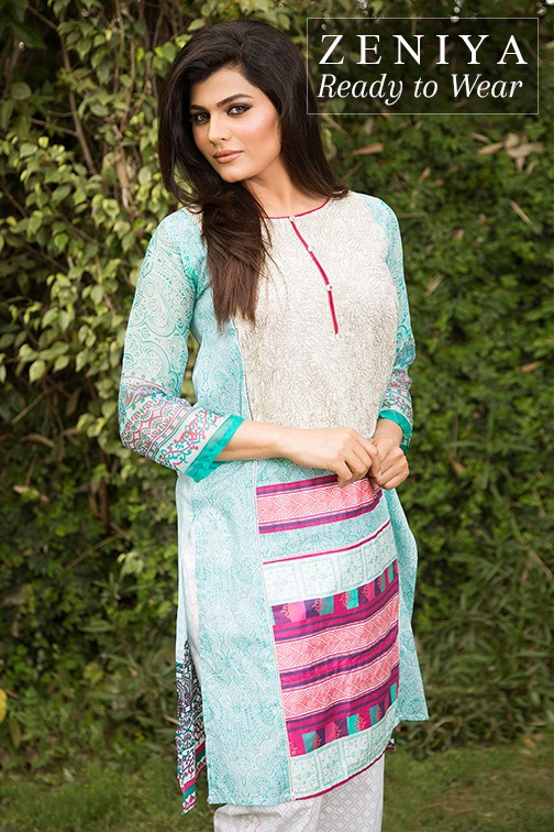 Zeniya Lawn by Deepak Perwani Summer Spring Ready To Wear Dresses Collection 2015 (5)