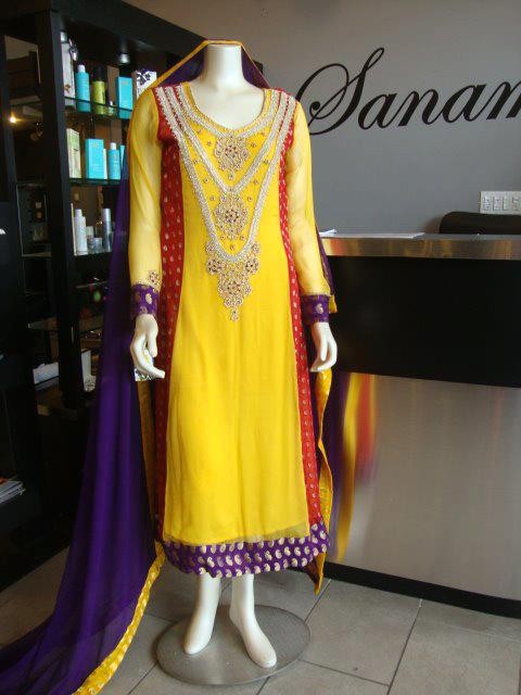 Best Mehndi Dresses Designs Collection for Girls 2015-2016 (24)