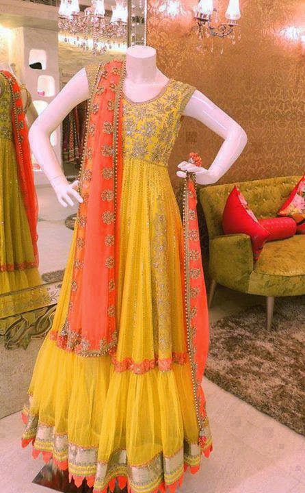 Best Mehndi Dresses Designs Collection for Girls 2015-2016 (31)