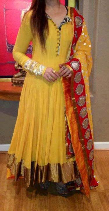 Best Mehndi Dresses Designs Collection for Girls 2015-2016 (40)