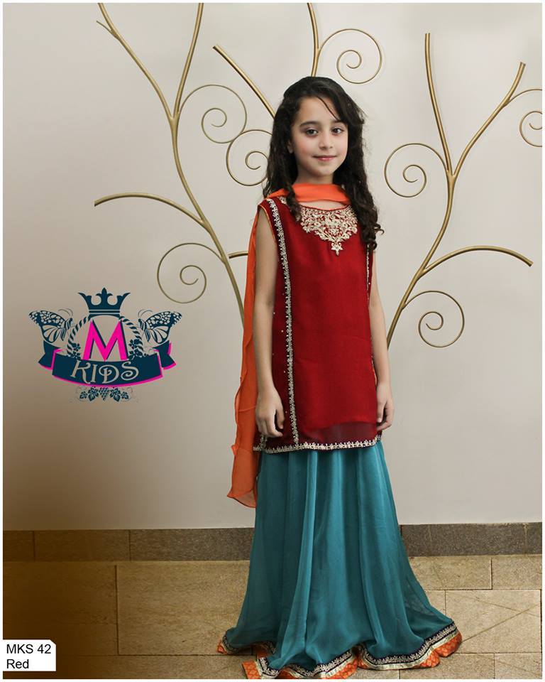 MARIA. B Latest Kids Wear Dresses New Designs Collection 2015-2016 (1)