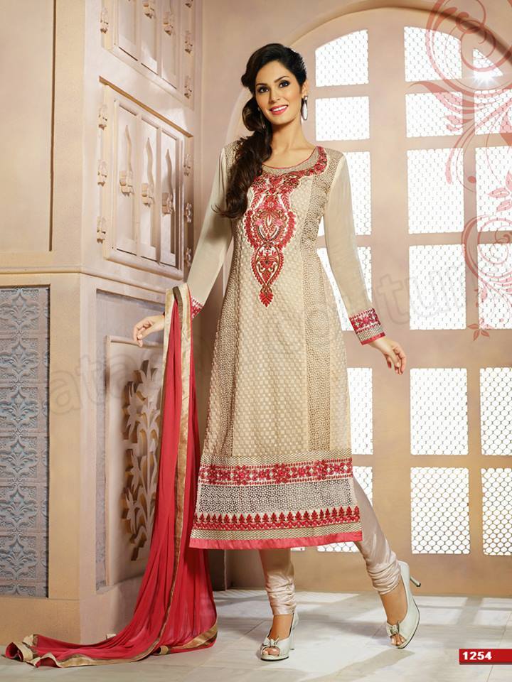 Pakistani & Indian Straight Cut Dresses Collection 2015-2016 (12)