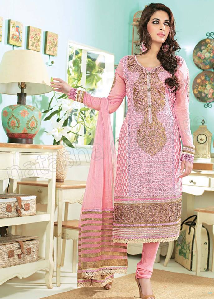 Pakistani & Indian Straight Cut Dresses Collection 2015-2016 (22)