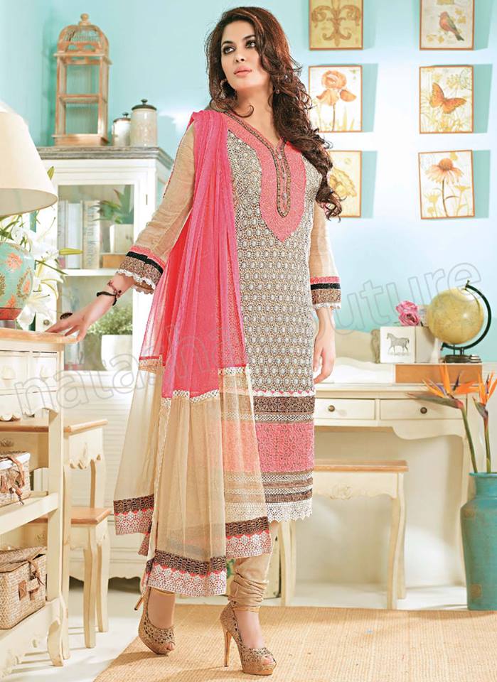 Pakistani & Indian Straight Cut Dresses Collection 2015-2016 (25)