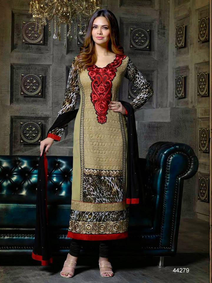 Pakistani & Indian Straight Cut Dresses Collection 2015-2016 (4)